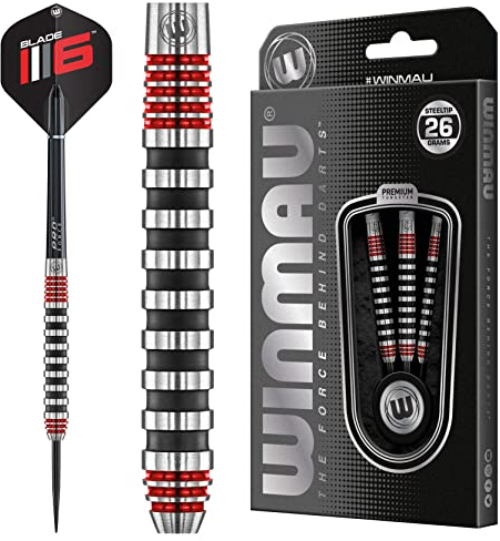 WINMAU Advance 500 Series Rot 26g Dartpfeile mit dartflüge und Dart stiele