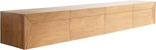DELIFE TV-Board Kayu Akazie Natur 200 cm 4 Türen schwebend Lowboard