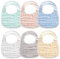 6Pack Baby Lätzchen Ultra Soft Absorbent, 100% Baumwolle Baby Sabberlätzchen Verstellbare Druckknöpfe für Säuglinge, Neugeborene & Kleinkinder, Stylish Unisex Bandana Lätzchen für Zahnen & Sabbern