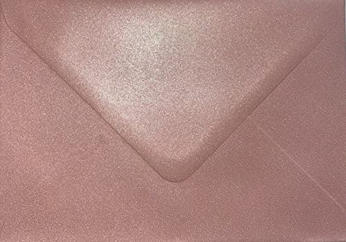C6 Coloured Envelopes for A6 Greeting Cards Wedding Invitations & Crafts (114x162mm) Pack of 50 (Pearl Pink)