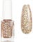 EONFAVE Glitter Nail Polish - Flash Shinny Gold Nail Varnish - Quick Drying & Long Lasting Nail Polish - No Need Baking & Easy to Apply Nail Polish for Women