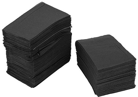 Worparsen Nail Art Mat Paper Sheet 125pcs Disposable Table Towels Waterproof 3-layer Clean Pads for Tattooing Manicure Cover Tattoo Supplies Portable Black One Size