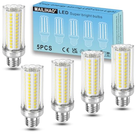 MAILIHAO 16W E27 LED Leuchtmittel,Tageslichtweiß Glühbirne E27 5000K,LED Maiskolben Birne 2050LM, Ersetzt Glühbirnen 120Watt 150Watt, Edison-Schraube Leuchtmittel E27 Nicht Dimmbar, 5er Pack