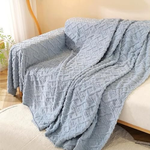 ANAZOZ Sofaüberwürfe 2 Sitzer, Couchbezug Polyester Einfarbig Blau Couchbezug Wohnlandschaft 180x230