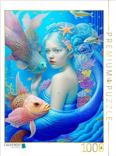CALVENDO Puzzle Nixe im Meer | 1000 Teile Lege-Größe 64 x 48 cm Foto-Puzzle für glückliche Stunden