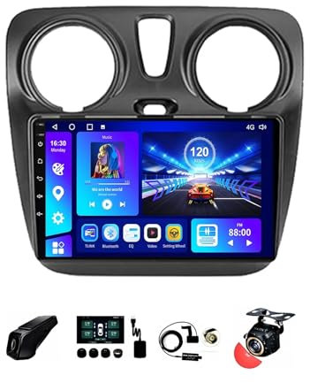 9 Pollici Android 12 Auto Stereo Radio 2 Din per Renault Dokker/Lodgy Dacia 2012 - 2020 con Telecamera Posteriore Comandi al volante Bluetooth GPS Car Play senza fili FM Radio WIFI voce ( Size : S100