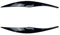 KMLONG Glänzende schwarze Scheinwerfer, Augenbrauen, Augenlider, passend for BMW 3er E90 E91 320I 330I 05–12, Abdeckung Wimpern, Kopflicht-Aufkleber Autoscheinwerfer-Stirn