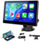 Hodozzy 10.1 Inch Carplay Screen for Car Portable Car Stereo Wireless Carplay Android Auto,Touchscreen Car Radio With Bluetooth Hands-Free/Mirror Link/Voice Control/AirPlay/AUX,WiFi Car Audio For Car