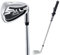 MAZEL Golf 7 Iron Club with Handshape Grip Kids Adult,Golf Swing Trainer Aid for Improve Swing Tempo& Grip Posture (Black, 24.5 In (Kids))