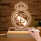 Lampara Madrid Luz Nocturna Futbol, Luz Nocturna Infantil Personalizada con Rotuladores Pizarra Blanca, Madrid Niño Regalos Originales para Hombre Infantiles Fan Comunion Padre Cumpleaños Navidad ect