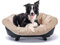 Ferplast Panier Chien avec Coussin, Lit Canapé, Corbeille en Plastique, Lavable, Respirant Antidérapant, 85 x 62 x h 33 cm, Noir