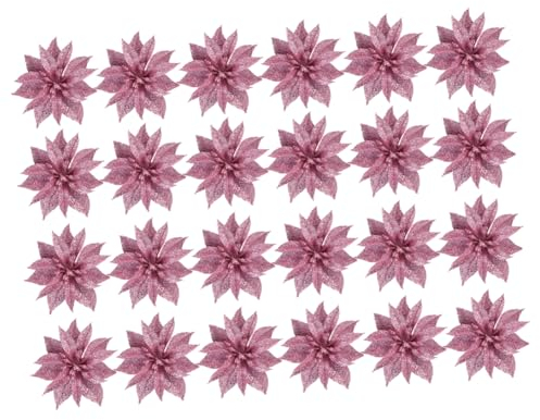 OFFSCH Stück Mini-Weihnachtsblumen Doppellagig Rattan-Girlande Blumen-Accessoire Dekoration