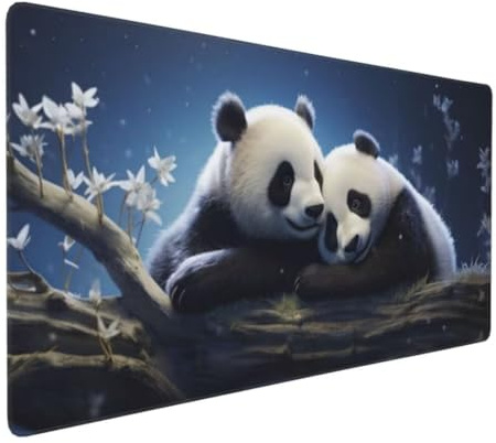 Panda Mauspad XXL Mauspad 900x400 mm Schreibtischunterlage, Wasserdicht Mauspad Süß Mousepad XXL, Gaming Mauspad Groß Verbessert Präzision und Geschwindigkeit, für Gaming Zubehör Zimmer Deko -MU84