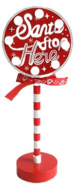 susiodeu Panneaux de signalisation de noël, lumières décoratives d'arrêt, Environnement de noël Unique avec lumières LED rétro, lumières de Signe de noël en ABS, Embonpoint