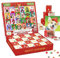 Jigsaw Adventskalender 2024 – Weihnachtspuzzles mit Hund und Katze – 24 Tage Puzzles Countdown bis Weihnachten – 1008 Teile niedliche Weihnachts-Postkarten Puzzles als Weihnachts-Wanddekoration für