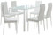 Vicco Esstisch-Set Grand, Küchentisch, Weiß, 120 x 75 cm mit 6 Stühlen