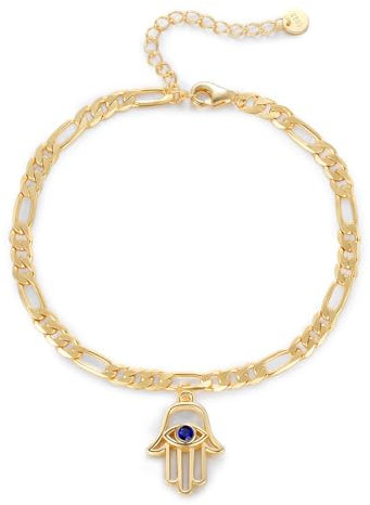 OHAYOO Fatima Armband Damen 14K Gold Plated 925 Sterling Silber Vergoldet Liebeskind Goldenes Schmuck für Frauen Mädchen Tochter Mutter