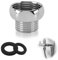 SANTUO Shower Hose Connection Reducer Adaptor 3/4 to 1/2 Adapter, Chrome-Plated Brass Fitting for Shower Hose and Tap Connections