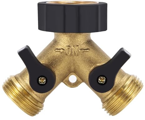 Jesustree Robinet Double Machine a Laver, Y-Distributeur Répartiteur Raccord Robinet Tuyau d'Arrosage pour Tuyaux d'alimentation 3/4, pour Jardin Potager Extérieur Machine a Laver
