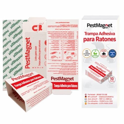 10x trappola adesiva per topi e infestanti in cartone - con Colla Extra Forte, Senza biocidi, discreta e inodore, senza prodotti chimici velenosi