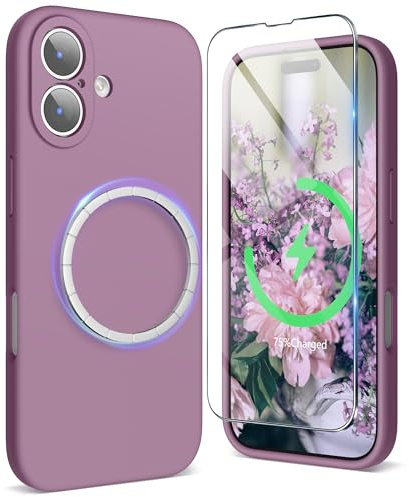 SURPHY für iPhone 17 Hülle 6,3 für MagSafe, Flieder Lila | mit Kameraschutz aus buntem Silikon, Stoßfest Handyhülle iPhone 17 Case für Alles Magnetische Zubehör