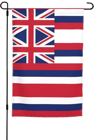 Hawaii-Flagge, bedruckte dekorative Flaggen, Outdoor-Terrassenflaggen, 30,5 x 45,7 cm, geeignet für Terrassen- und Außendekoration.