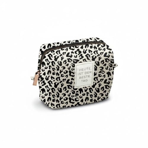 LS-LebenStil Kosmetiktasche 14x11cm Leo kleine Schminktasche universeller Organizer für Kosmetik Make Up Handtaschenartikel Kulturtasche Waschtasche Kulturbeutel Federmäppchen