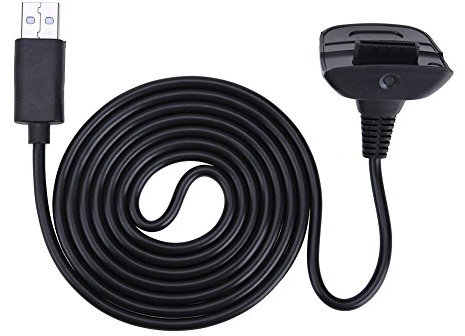Amazingdeal - Cable de carga para Xbox 360 inalámbrico, color negro