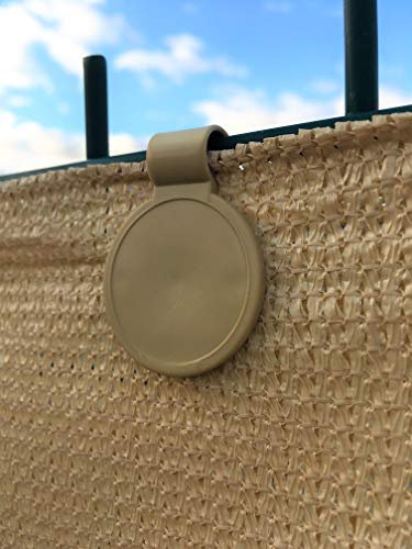 edenvista Clips de Fixations traités Anti-UV pour Brise Vue de 90 à 350 g/m2 | Lot de 60 Pièces, Couleur Sable.