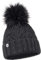 ELIMELI Damen Winter Mütze warme Strickmütze Wintermütze mit Bommel Slouch Strick Beanie Damen für Winter Bommelmütze Hergestellt in EU Farbenauswahl 19531 (Dunkelgrau)