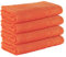 StickandShine 4er SET Premium Frottee Saunatuch 80x200 cm in orange in 500g/m² aus 100% Baumwolle