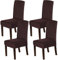 LINGKY Stuhlhussen 4er Set, Stuhlhussen für Esszimmerstühle, Stretch Samt Stuhlschoner Abnehmbarer Waschbarer, Stuhlbezug Universal für Esszimmer, Hotel, Bankett, Partys Deko