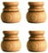 Unfinished Solid Wood Bun Feet,Round Replacement Sofa Feet,Wooden Furniture Legs,for Cabinet,Couch,TV Stand,Ottoman,Coffee Table,with Mounting Plate,Screws,Anti-Slip Feet Pad,Wood Color,7CM