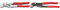 KNIPEX Zangenschlüssel, verchromt, 250 mm, greift stufenlos bis 52 mm & Cobra® Wasserpumpenzange, 250 mm, Muttern bis 46 mm, Rohre bis 50 mm, Feinverstellung per Knopfdruck, Rohrzange, 87 01 250