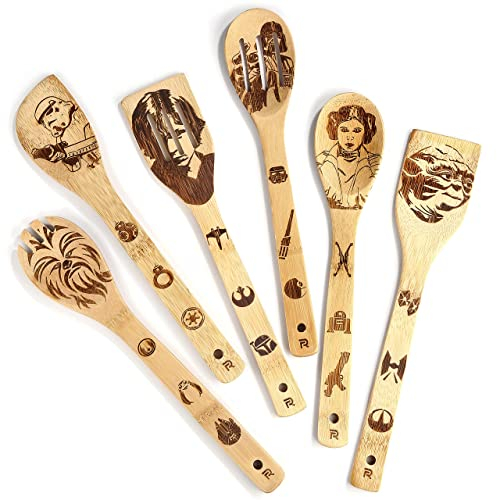 Riveira Star War Wooden Spoons for Cooking Kitchen Decoration Birthday Idea Utensil Set