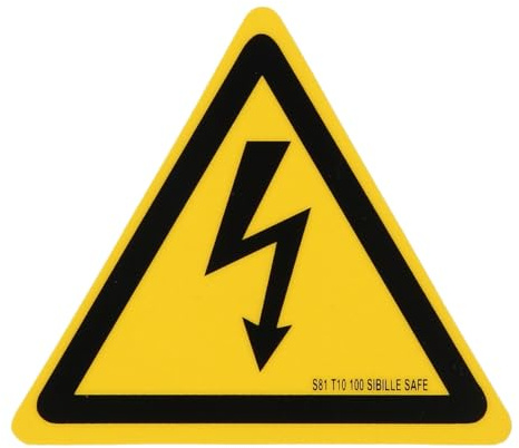 KS Tools 117.0177 Warnschild-Hybrid-Blitz | für Arbeiten an Hybrid- und Elektrofahrzeugen | Kunststoff | 100 mm
