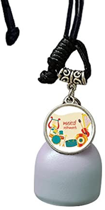 comp Headset Drum Musikinstrumente Muster Windspiele Glocke Auto Anhänger