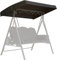 SJASD Toldo Balancin Jardin Exterior 2/3 Plazas,Toldo Recambio Balancin Jardin,Tela Impermeable Toldo de Repuesto,Toldos Columpio Jardin Telas para Toldos Universal