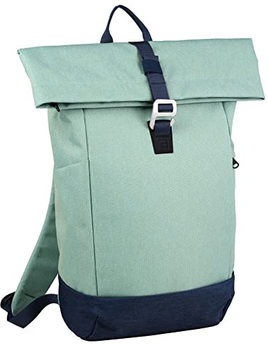 Bevantage Rolltop-Rucksack Wasserdichter Damen-Herren-Kurierrucksack Zweifarbiger PU-Radsport-Tagesrucksack