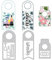 BENECREAT 3 Stück Weinglas Hangtag Karbonstahl Stanzformen Schablonen, Cheers Metall Stanzformen Kartenprägung für DIY Scrapbooking Fotoalbum Dekorative Papierkarte
