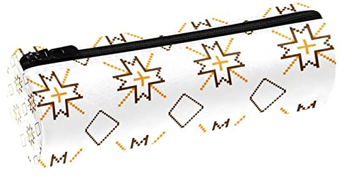 Quadratische und Banner-Form Leder Fass Stift Federmäppchen Münze Geldbörse Kosmetik Make-up Tasche für Student Schreibwaren Schule Büro Aufbewahrung