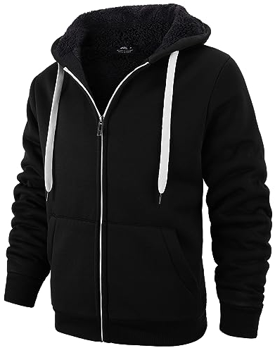 SPEEDRUN Felpe Uomo con Cappuccio Pullover con Zip Invernale Fleece Thermal Felpe Fit Regular