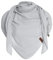 KNIT FACTORY - Lola Dreieckstuch - Fein Gestrickter Damen Schal - Tuch Schal - Für Frühling und Sommer - Baumwollmix - Bright Grey - 190x85 cm