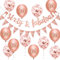 Women 60th Birthday Decorations Rose Gold Glitter Sixty & Fabulous Banner Balloons Happy 60th Birthday Party Decorations Glitter 60 & Fabulous Banner Bunting Kit by Wonsta