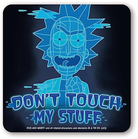 Logoshirt® Rick and Morty Rick Sanchez Don't Touch My Stuff Untersetzer Kork