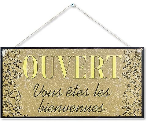 CARISPIBET Ouvert Enseignes décoratives Décorations pour la boutique espace de travail Ornement à suspendre Cadeau Déco Maison Enseigne Déco Maison 15 x 30 cm