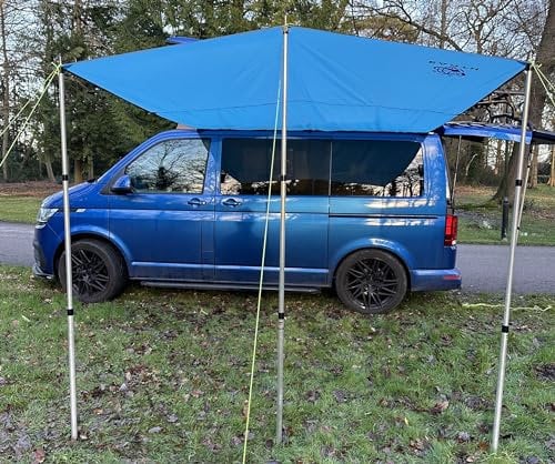 Wild Earth DELUX Sun Canopy Awning for VW Camper Van Motorhome RV 2.4m x 3m LIGHT BLUE