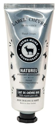 Label Provence - Französische Handcreme mit Bio-Ziegenmilch und Sheabutter - Natürlicher Duft - 75ml Tube