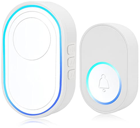 Intelligente Türklingel, 85 DB, 110–240 V, Sicherheits-Tür-/Eingangstor-Alarmglocke, Ding-Dong-Ring-Alarm-Türklingel, 8 Akkorde und 58 Musikringe, Eingangsalarmglocke (EU-Stecker)