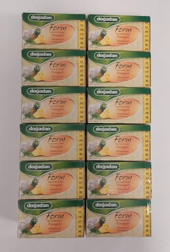 Dogadan Form Thé aux Herbes Mélangés à l'Ananas x 20 Sachets (Lot de 12)